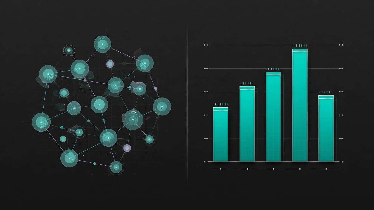 Abstract comparison diagram of community seeding trust nodes versus paid influencer reach bars